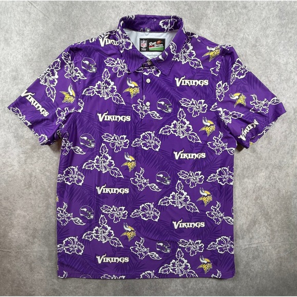 reyn spooner Other - Reyn Spooner Minnesota Vikings Mens Large Polo Shirt Purple Pua Performance NFL